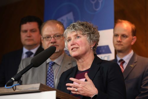 RUTH BONNEVILLE / WINNIPEG FREE PRESS

Lori Lamont with the WRHA  (Winnipeg Regional Health Authority), answers questions from the media after  Health Minister Kelvin Goertzen announces new connected care clinic to open at Concordia Hospital at press conference at Concordia Wednesday.  

See Larry Kusch story 


June 13,  2018
