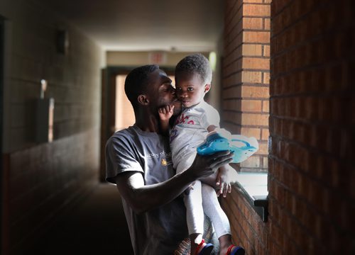 RUTH BONNEVILLE / WINNIPEG FREE PRESS

Photos of Ben (can't provide last names), from Ghana and his 2-year-old daughter Blessing at his apartment in the west end.  Ben is now in Canada by himself with his little girl after trying to claim asylum in the US where Blessings mom was deported back to Ghana. 
 
See Carol Sanders  | Reporter

June 13,  2018
