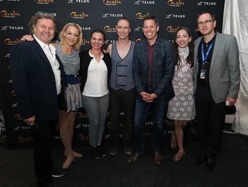 JASON HALSTEAD / WINNIPEG FREE PRESS

Cavalia founder and artisitic director Norman Latourelle (left), Tracy Bowman (third from left), Mayor Brian Bowman (third from right) and True North Sports and Entertainment senior vice-president of venues and entertainment Kevin Donnelly (right) with Odysseo performers at the special premiere of Cavalia's Odysseo on May 15, 2018. True North is partnering with Cavalia in presenting the show. (See Social Page)