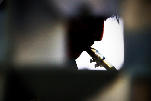 JOHN WOODS / WINNIPEG FREE PRESS
Saxophonist Yuri Honing is photographed on The Cube stage at the Jazz Festival in Winnipeg Monday, June 18, 2018.