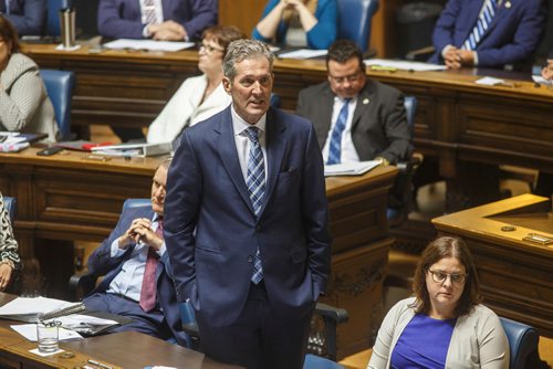 MIKE DEAL / WINNIPEG FREE PRESS
Premier Brian Pallister during Question Period in the Manitoba legislature on Wednesday afternoon.
180620 - Wednesday, June 20, 2018.