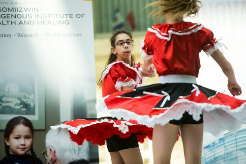 MIKAELA MACKENZIE / WINNIPEG FREE PRESS
Clarissa Spence, 13, jigs at Indigenous Peoples Day festivities at the University of Manitoba Bannatyne campus in Winnipeg on Thursday, June 21, 2018. 
Mikaela MacKenzie / Winnipeg Free Press 2018.