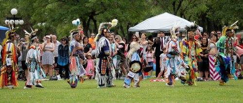 TREVOR HAGAN / WINNIPEG FREE PRESS
The Pow Wow competition during Indigenous Day Live at The Forks, Saturday, June 23, 2018.