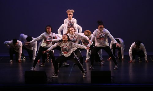 TREVOR HAGAN / WINNIPEG FREE PRESS
Project Fam Company performs at Peg City Moves 2018, a hip hop competition at Pantages. Saturday, June 23, 2018.