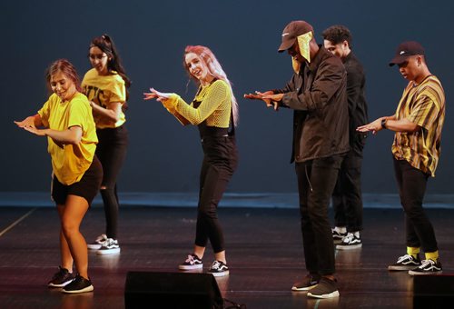 TREVOR HAGAN / WINNIPEG FREE PRESS
Wolves perform at Peg City Moves 2018, a hip hop competition at Pantages. Saturday, June 23, 2018.