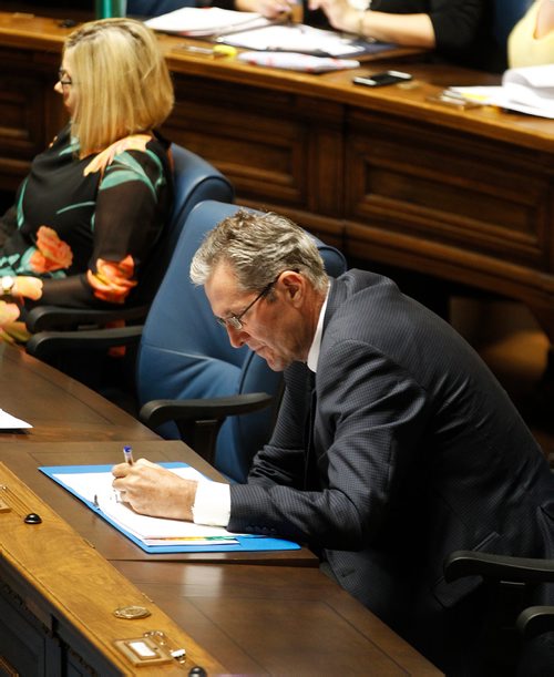 PHIL HOSSACK / WINNIPEG FREE PRESS -  Premier Brian Pallister at Question Period Monday. See Jessica's story. - June 25, 2018