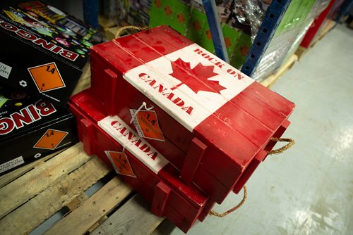 ANDREW RYAN / WINNIPEG FREE PRESS An authentic American ammunitions box is used as packaging at Red Bomb Fireworks in Selkirk on June 26, 2018.