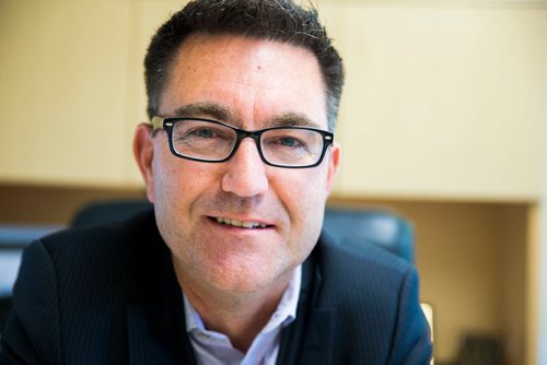 MIKAELA MACKENZIE / WINNIPEG FREE PRESS
Brad Collett, CAO for City of Dauphin, poses in his office at the Dauphin City Hall on Wednesday, June 27, 2018. 
Mikaela MacKenzie / Winnipeg Free Press 2018.