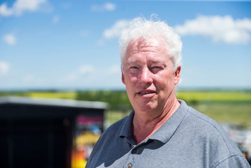 MIKAELA MACKENZIE / WINNIPEG FREE PRESS
Rob Woloschuk, general manager of Countryfest, poses in the bleachers in front of the main festival stage outside of Dauphin on Wednesday, June 27, 2018.
Mikaela MacKenzie / Winnipeg Free Press 2018.