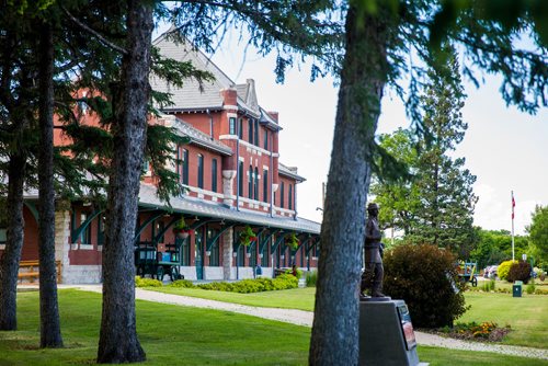 MIKAELA MACKENZIE / WINNIPEG FREE PRESS
The renovated rail station in Dauphin on Wednesday, June 27, 2018. When you walk down the street, Eric's physical legacy is very prominent - from buildings to infrastructure to public art, he was integral in bringing many projects to fruition.
Mikaela MacKenzie / Winnipeg Free Press 2018.