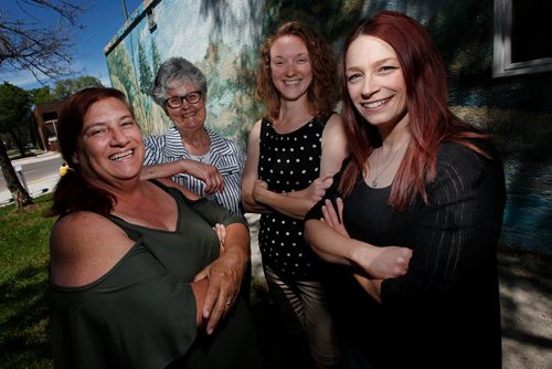 PHIL HOSSACK / WINNIPEG FREE PRESS - Left to Rght, Melody Olenik, Dianne Beaven, Kristen Malec, and Patricia Pohrebniuk of the Manitoba Forestry association. See Kevin Rollason's story. - June 27, 2018