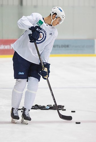 MIKE DEAL / WINNIPEG FREE PRESS
Winnipeg Jets Croix Evingson (79) during development camp on its final day Friday morning at the Bell MTS IcePlex.
180629 - Friday, June 29, 2018.