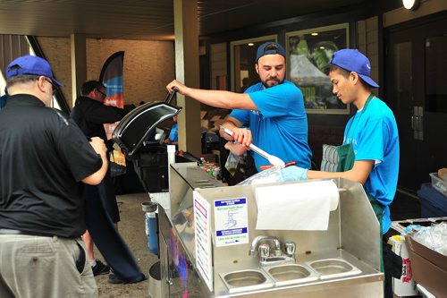 SUBMITTED PHOTO

Volunteers serve up hot dogs at the Marymound Exclusive 100 Golf Tournament on May 30, 2018 at the Rossmere Country Club. (See Social Page)