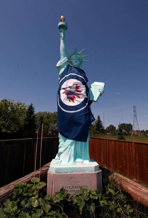 Phil Hossack / Winnipeg Free Press - Stay-Cation, "Brent Martin's Statue of Liberty". Dave Sanderson story. June 27, 2018