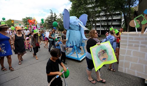 TREVOR HAGAN / WINNIPEG FREE PRESS
Art City celebrated 20 years of programming with their annual parade, Saturday, June 30, 2018.