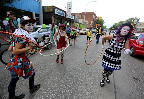 TREVOR HAGAN / WINNIPEG FREE PRESS
Art City celebrated 20 years of programming with their annual parade, Saturday, June 30, 2018.