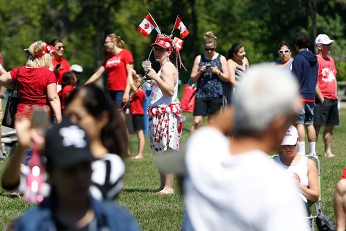 JOHN WOODS / WINNIPEG FREE PRESS
People celebrate Canada Day at Assiniboine Park, Sunday, July 1, 2018.