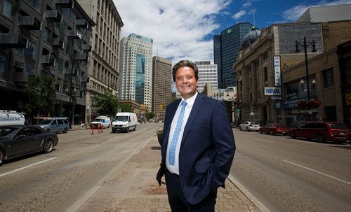MIKE DEAL / WINNIPEG FREE PRESS
Stefano Grande the long time CEO of Downtown BIZ will be stepping down and to be the president and CEO of the Childrens Hospital Foundation of Manitoba in September.
180703 - Tuesday, July 03, 2018.