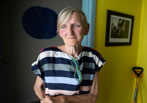 ANDREW RYAN / WINNIPEG FREE PRESS Margaret Ormond, executive director of The Sunshine House, poses for a portrait in the drop-in centre on July 3, 2018. With the help of a $15,000 grant the organization will be tasked to interview and survey current and former drug users about their needs.