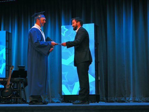 Canstar Community News June 21, 2018 - Jarrett Magarrell received several awards at Sanford Collegiate's graduation on June 21. (ANDREA GEARY/CANSTAR COMMUNITY NEWS)
