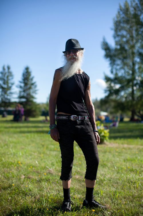 ANDREW RYAN / WINNIPEG FREE PRESS Robert D Adelman, drove from Washington state and poses for a portrait as festival goers get ready for Folk Fest on July 5, 2018.