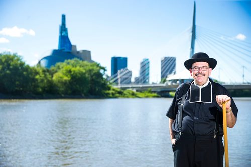 MIKAELA MACKENZIE / WINNIPEG FREE PRESS
Archbishop Albert LeGatt poses by the river in Winnipeg on Thursday, July 5, 2018. Next weekend there will be a re-enactment of the arrival of Father Norbert Provencher, who arrived at Red River on July 15, 1818.
Mikaela MacKenzie / Winnipeg Free Press 2018.