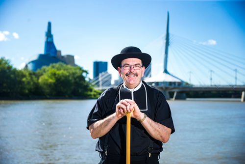 MIKAELA MACKENZIE / WINNIPEG FREE PRESS
Archbishop Albert LeGatt poses by the river in Winnipeg on Thursday, July 5, 2018. Next weekend there will be a re-enactment of the arrival of Father Norbert Provencher, who arrived at Red River on July 15, 1818.
Mikaela MacKenzie / Winnipeg Free Press 2018.