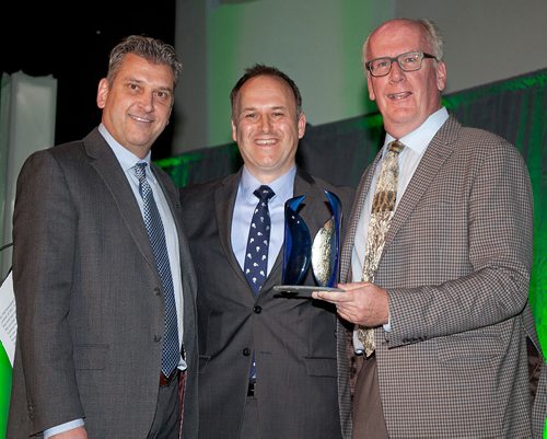 SUBMITTED PHOTO

Brad Ross (chairman of JA Manitoba), Greg Leipsic (president and CEO, JA Manitoba) and Doug Harvey (owner of Maxim Truck and Trailer and the gala emcee) at Junior Achievement (JA) Manitoba's sixth Annual Manitoba Business Hall of Fame Gala Dinner and Induction Ceremony on April 23, 2018 at the Metropolitan Entertainment Centre. (See Social Page)