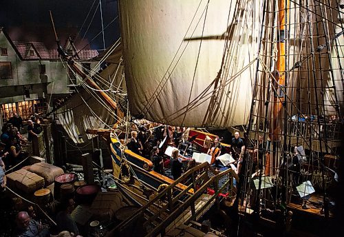 ANDREW RYAN / WINNIPEG FREE PRESS The Winnipeg Symphony Orchestra plays a concert consisting of music related to water, by great composers such as George Frideric Handel, on the Nonsuch replica at the Manitoba Museum on July 4, 2018.