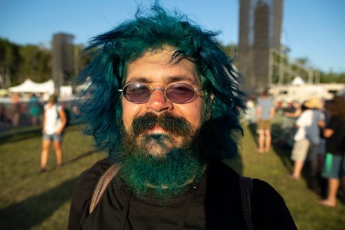 ANDREW RYAN / WINNIPEG FREE PRESS Charlie Blankenship poses for a portrait as he walks away from the main stage at Winnipeg Folk Fest in Birds Hill Provincial Park on July 6, 2018.