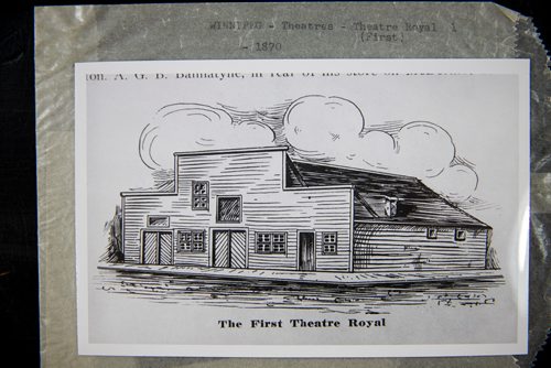 Archives of Manitoba
A drawing of the first Theatre Royal as it was in 1870.