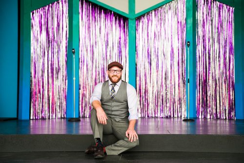MIKAELA MACKENZIE / WINNIPEG FREE PRESS
Carson Nattrass, artistic director of Rainbow Stage, poses at the stage in Winnipeg on Tuesday, July 10, 2018. 
Mikaela MacKenzie / Winnipeg Free Press 2018.