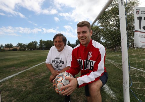 RUTH BONNEVILLE / WINNIPEG FREE PRESS


Sports, photos of soccer coach from WSA Winnipeg and player for local soccer story  taken at Charles A Barbour field for feature by Jay Bell.


Photos of Eduardo Badescu, WSA President and player, Tyson Farago.  

July 09, 2018 
