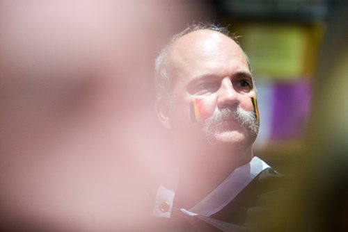 MIKAELA MACKENZIE / WINNIPEG FREE PRESS
Jacques Speliers watches the game at the Belgian Club in Winnipeg on Tuesday, July 10, 2018. 
Mikaela MacKenzie / Winnipeg Free Press 2018.