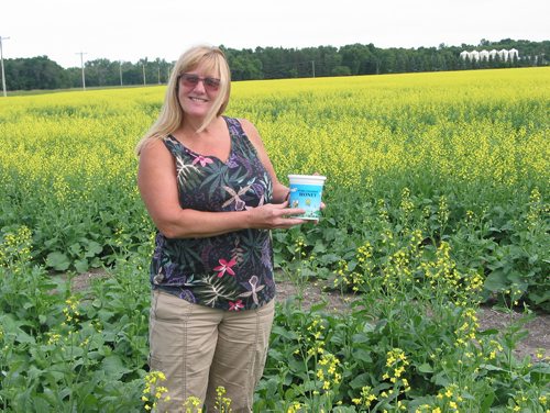 Canstar Community News Juy 3, 2018 - Iris Jones and husband Rob operate Rawbee Honey on their property a few kilometres north of Portage la Prairie. Rawbee Honey is one of the locally made products that is sold at The Little Red Barn. (ANDREA GEARY/CANSTAR COMMUNITY NEWS)