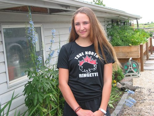 Canstar Community News July 3, 2018 - Ringette player Sydney Bass, from Elie, is on the True North ringette team of 14 and 15-year-olds from Manitoba who are travelling to play exhibition games and tournaments in the Czech Republic and Sweden later this month. (ANDREA GEARY/CANSTAR COMMUNITY NEWS)
