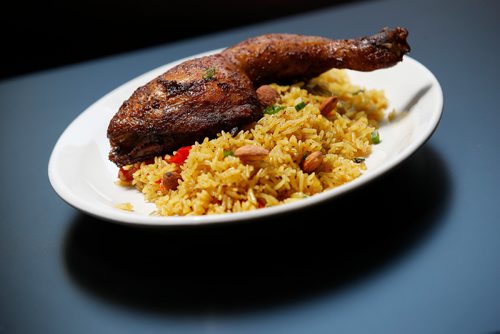 JOHN WOODS / WINNIPEG FREE PRESS
The Mandi - Classic Yamani dish, made of aromatic spiced basmati rice with smoked chicken at Ali Baba restaurant photographed in Winnipeg Tuesday, July 10, 2018.

