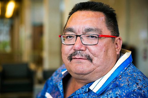 MIKAELA MACKENZIE / WINNIPEG FREE PRESS
Peguis Chief Glenn Hudson waits to speak at the EPC meeting at City Hall in Winnipeg on Wednesday, July 11, 2018. 
Mikaela MacKenzie / Winnipeg Free Press 2018.