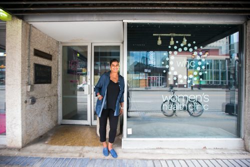 MIKAELA MACKENZIE / WINNIPEG FREE PRESS
Nadine Sookermany, executive director of the Women's Health Clinic, poses for a portrait at the clinic in Winnipeg on Wednesday, July 11, 2018. 
Mikaela MacKenzie / Winnipeg Free Press 2018.