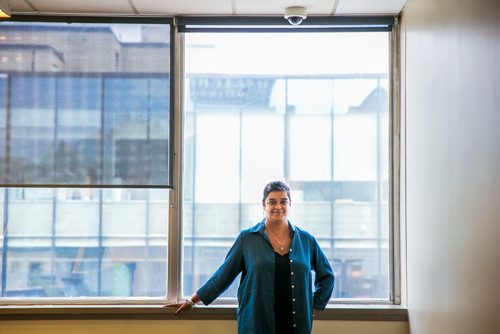 MIKAELA MACKENZIE / WINNIPEG FREE PRESS
Nadine Sookermany, executive director of the Women's Health Clinic, poses for a portrait at the clinic in Winnipeg on Wednesday, July 11, 2018. 
Mikaela MacKenzie / Winnipeg Free Press 2018.