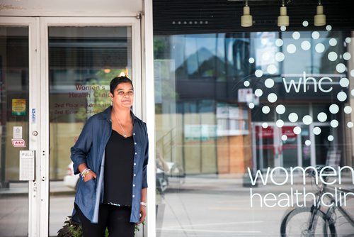 MIKAELA MACKENZIE / WINNIPEG FREE PRESS
Nadine Sookermany, executive director of the Women's Health Clinic, poses for a portrait at the clinic in Winnipeg on Wednesday, July 11, 2018. 
Mikaela MacKenzie / Winnipeg Free Press 2018.