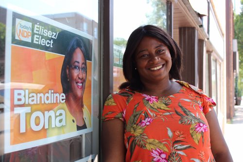 JESSICA BOTELHO-URBANSKI / WINNIPEG FREE PRESS
NDP candidate Blandine Tona is new to the party and politics in general. July 12, 2018