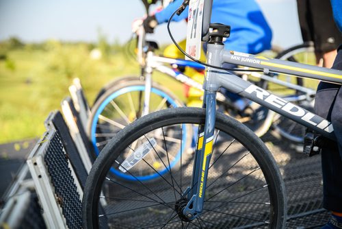 Mike Sudoma / Winnipeg Free Press
Racers line up at starting gates of Friday nights weekly race at Destination X BMX Park in Lorette, MB
July 13, 2018