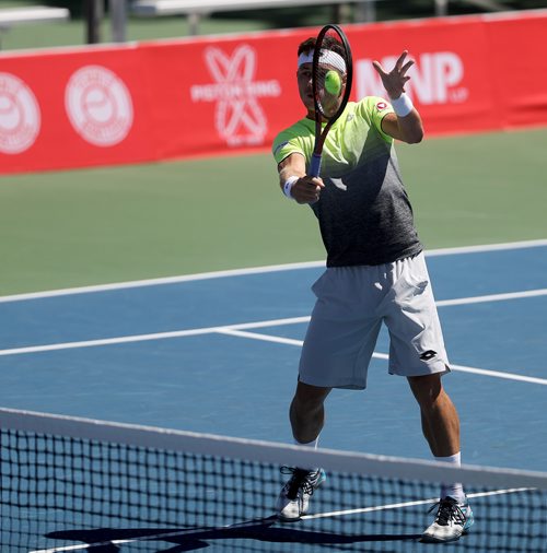 TREVOR HAGAN / WINNIPEG FREE PRESS
Lucas Miedler of Austria is defeated by Jason Kubler, of Australia, at the Winnipeg National Bank Challenger event at the Winnipeg Lawn Tennis Club, Sunday, July 15, 2018.