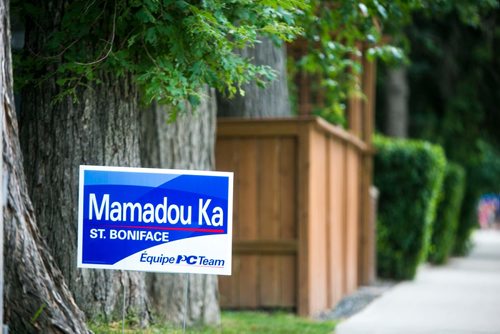 MIKAELA MACKENZIE / WINNIPEG FREE PRESS
Political signs in St. Boniface before the by-election in Winnipeg on Monday, July 16, 2018. 
Mikaela MacKenzie / Winnipeg Free Press 2018.