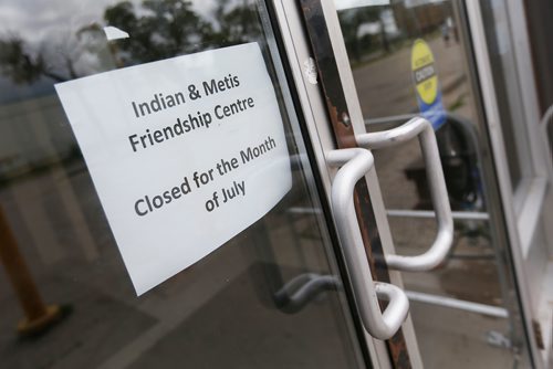 JOHN WOODS / WINNIPEG FREE PRESS
Indian and Metis Friendship Centre is closed for the month of July and the maintenance person Kevin Thompson talked about the maintenance work that is being done in the Winnipeg community centre Monday, July 16, 2018. Members of the community are concerned the centre is being run by a gang and poorly managed.
