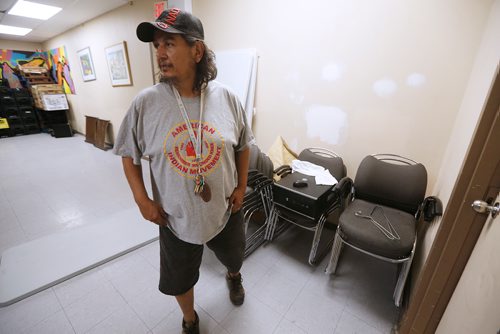 JOHN WOODS / WINNIPEG FREE PRESS
Indian and Metis Friendship Centre maintenance person Kevin Thompson talks about the maintenance work that is being done in the Winnipeg community centre Monday, July 16, 2018. Members of the community are concerned the centre is being run by a gang and poorly managed.
