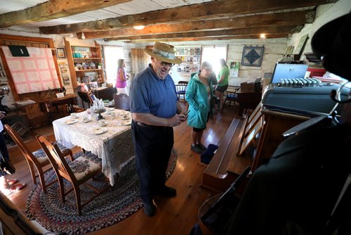 RUTH BONNEVILLE / WINNIPEG FREE PRESS

Nellie McClung Heritage site tour.  Photo of Ron Clement (members husband) looking at artifacts in log home on site. 

Photos of members of the Federated Women's Institutes of Canada (FWIC) touring Nellie McClungs Heritage Site in Manitou, Manitoba Monday.  For story by Bill Redekop.


 The site includes two homes that she lived in, The Hazel cottage that she boarded in with the Hasselfield family when she  began her career as a teacher in Manitou at the age of16 years old and McClung House where she penned two of her 16 books and gave birth to four of their five children in Manitou and raised them in McClung House.  The 3rd home on the site is a typical log home from her era with artifacts and gift store. 

See story Redekop story.  


July 16, 2018 

