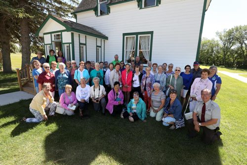RUTH BONNEVILLE / WINNIPEG FREE PRESS

Nellie McClung Heritage site tour.  Group photo outside the McClung Home.  

Photos of members of the Federated Women's Institutes of Canada (FWIC) touring Nellie McClungs Heritage Site in Manitou, Manitoba Monday.  For story by Bill Redekop.


 The site includes two homes that she lived in, The Hazel cottage that she boarded in with the Hasselfield family when she  began her career as a teacher in Manitou at the age of16 years old and McClung House where she penned two of her 16 books and gave birth to four of their five children in Manitou and raised them in McClung House.  The 3rd home on the site is a typical log home from her era with artifacts and gift store. 

See story Redekop story.  


July 16, 2018 


