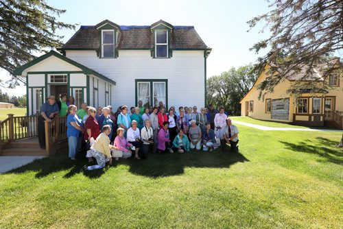 RUTH BONNEVILLE / WINNIPEG FREE PRESS

Nellie McClung Heritage site tour.  Group photo outside the McClung Home.  

Photos of members of the Federated Women's Institutes of Canada (FWIC) touring Nellie McClungs Heritage Site in Manitou, Manitoba Monday.  For story by Bill Redekop.


 The site includes two homes that she lived in, The Hazel cottage that she boarded in with the Hasselfield family when she  began her career as a teacher in Manitou at the age of16 years old and McClung House where she penned two of her 16 books and gave birth to four of their five children in Manitou and raised them in McClung House.  The 3rd home on the site is a typical log home from her era with artifacts and gift store. 

See story Redekop story.  


July 16, 2018 

